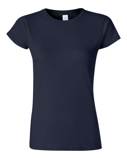 Gildan Softstyle® Women’s T-Shirt 64000L Navy Custom Embroidered Business Logo