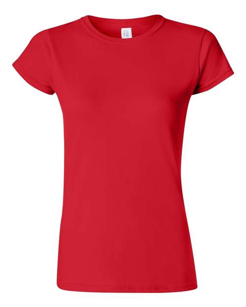 Gildan Softstyle® Women’s T-Shirt 64000L Red Custom Embroidered Business Logo