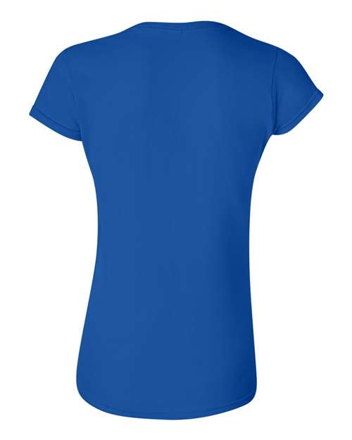 Gildan Softstyle® Women’s T-Shirt 64000L Royal Custom Embroidered Business Logo