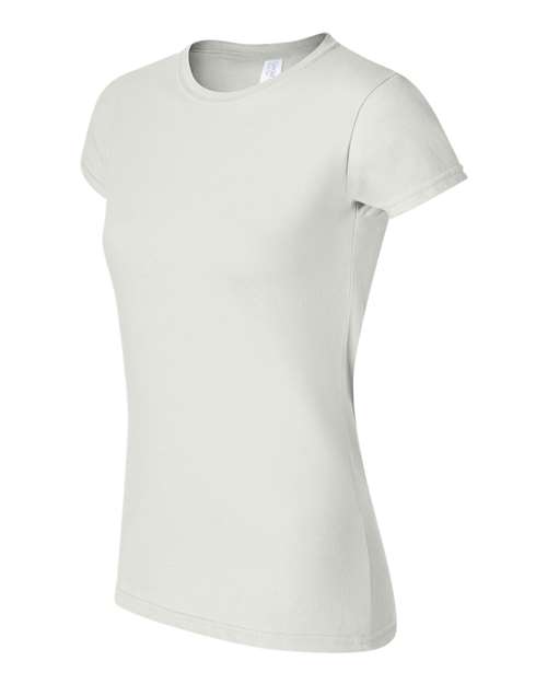 Gildan Softstyle® Women’s T-Shirt 64000L White Custom Embroidered Business Logo