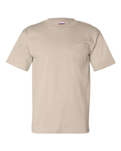 Bayside USA-Made Pocket T-Shirt 7100 Sand