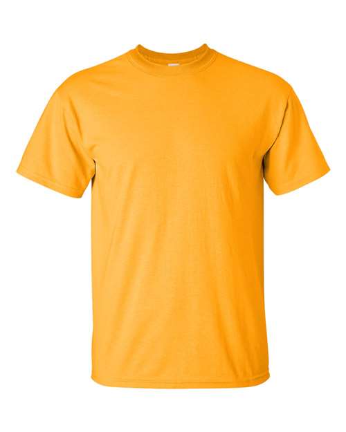 Gildan Women’s 1X1 Baby Rib Raglan Three-Quarter Sleeve Tee 2000 Gold Custom Embroidered Business Logo