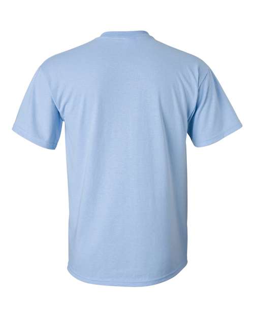 Gildan Women’s 1X1 Baby Rib Raglan Three-Quarter Sleeve Tee 2000 Light Blue Custom Embroidered Business Logo