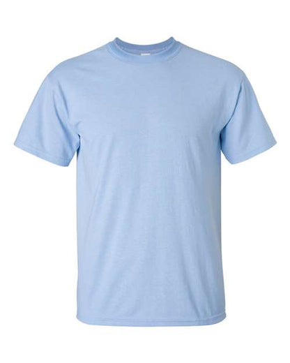 Gildan Women’s 1X1 Baby Rib Raglan Three-Quarter Sleeve Tee 2000 Light Blue Custom Embroidered Business Logo