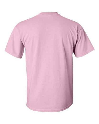 Gildan Women’s 1X1 Baby Rib Raglan Three-Quarter Sleeve Tee 2000 Light Pink Custom Embroidered Business Logo
