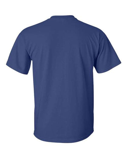 Gildan Women’s 1X1 Baby Rib Raglan Three-Quarter Sleeve Tee 2000 Metro Blue Custom Embroidered Business Logo