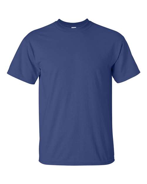 Gildan Women’s 1X1 Baby Rib Raglan Three-Quarter Sleeve Tee 2000 Metro Blue Custom Embroidered Business Logo