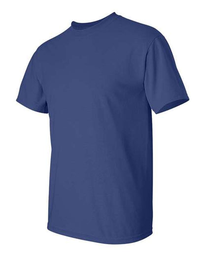 Gildan Women’s 1X1 Baby Rib Raglan Three-Quarter Sleeve Tee 2000 Metro Blue Custom Embroidered Business Logo