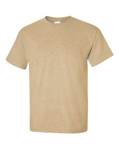 Gildan Women’s 1X1 Baby Rib Raglan Three-Quarter Sleeve Tee 2000 Tan Custom Embroidered Business Logo