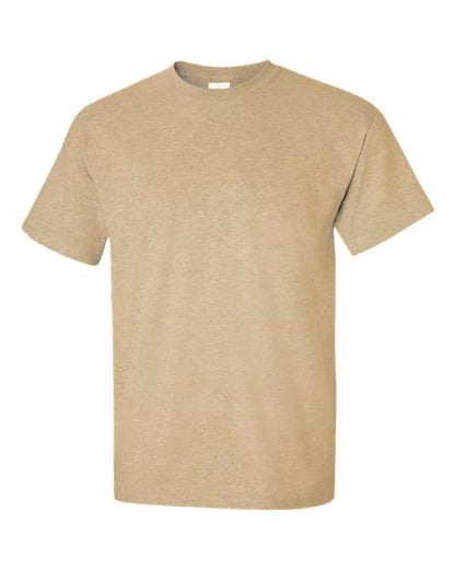 Gildan Women’s 1X1 Baby Rib Raglan Three-Quarter Sleeve Tee 2000 Tan Custom Embroidered Business Logo
