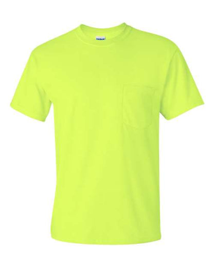 Gildan Mineral Wash Long Sleeve T-Shirt 2300 Safety Green Custom Embroidered Business Logo