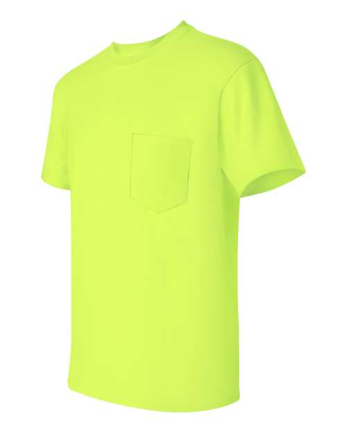 Gildan Mineral Wash Long Sleeve T-Shirt 2300 Safety Green Custom Embroidered Business Logo