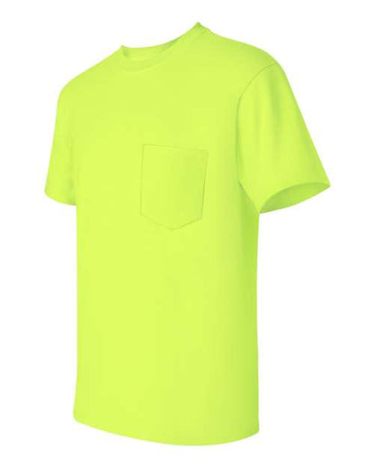 Gildan Mineral Wash Long Sleeve T-Shirt 2300 Safety Green Custom Embroidered Business Logo
