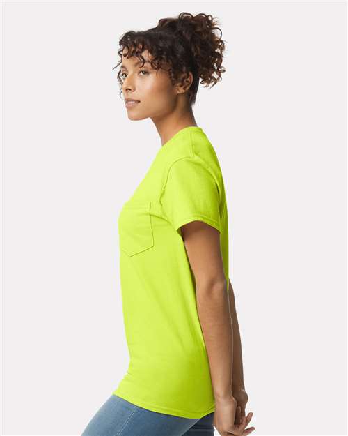 Gildan Ultra Cotton® Pocket T-Shirt 2300 Safety Green