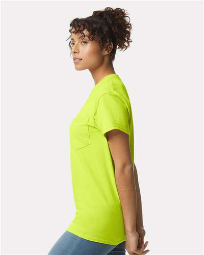 Gildan Ultra Cotton® Pocket T-Shirt 2300 Safety Green