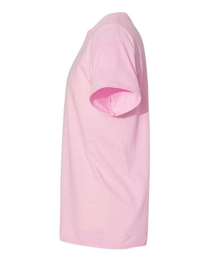 Gildan USA-Made Fine Jersey T-Shirt 5000 Light Pink Custom Embroidered Business Logo