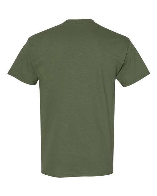 Gildan USA-Made Fine Jersey T-Shirt 5000 Military Green Custom Embroidered Business Logo
