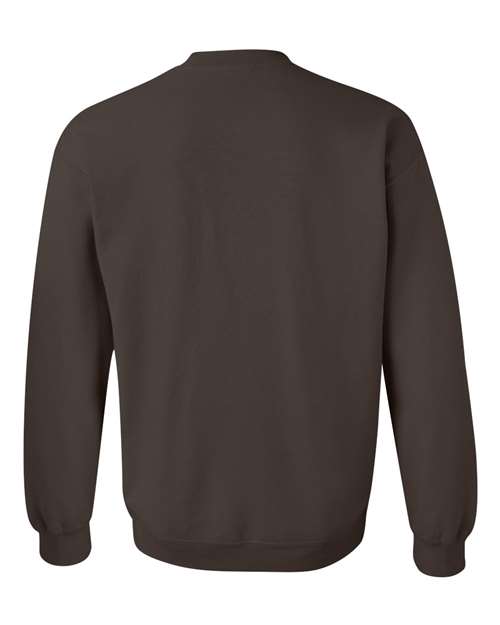 Gildan Heavy Blend™ Crewneck Sweatshirt 18000 Dark Chocolate Custom Embroidered Business Logo