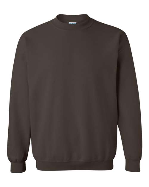Gildan Heavy Blend™ Crewneck Sweatshirt 18000 Dark Chocolate Custom Embroidered Business Logo