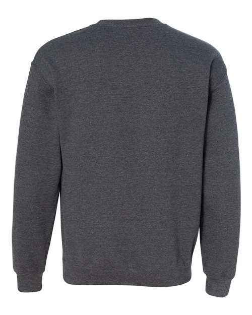 Gildan Heavy Blend™ Crewneck Sweatshirt 18000 Dark Heather Custom Embroidered Business Logo