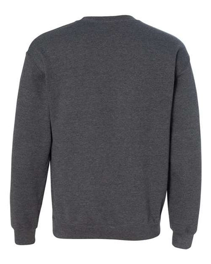Gildan Heavy Blend™ Crewneck Sweatshirt 18000 Dark Heather Custom Embroidered Business Logo
