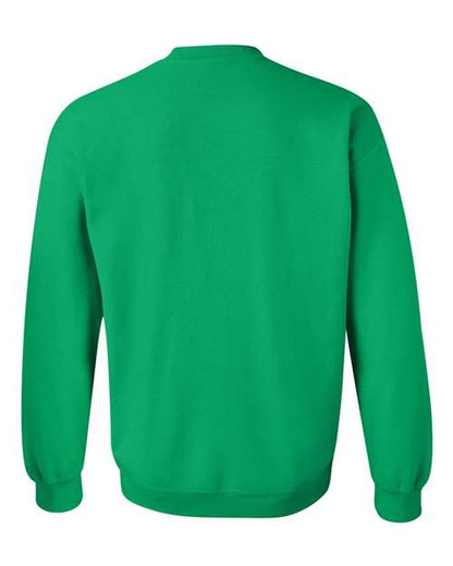 Gildan Heavy Blend™ Crewneck Sweatshirt 18000 Irish Green Custom Embroidered Business Logo