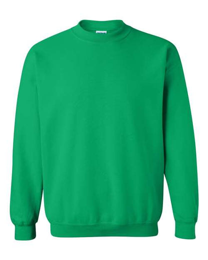 Gildan Heavy Blend™ Crewneck Sweatshirt 18000 Irish Green Custom Embroidered Business Logo