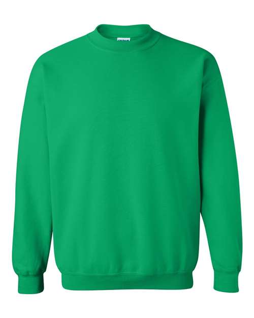 Gildan Heavy Blend™ Crewneck Sweatshirt 18000 Irish Green Custom Embroidered Business Logo