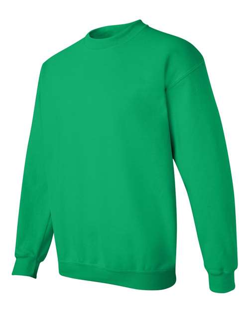 Gildan Heavy Blend™ Crewneck Sweatshirt 18000 Irish Green Custom Embroidered Business Logo
