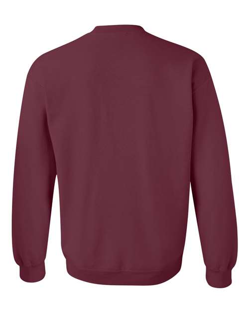 Gildan Heavy Blend™ Crewneck Sweatshirt 18000 Maroon Custom Embroidered Business Logo