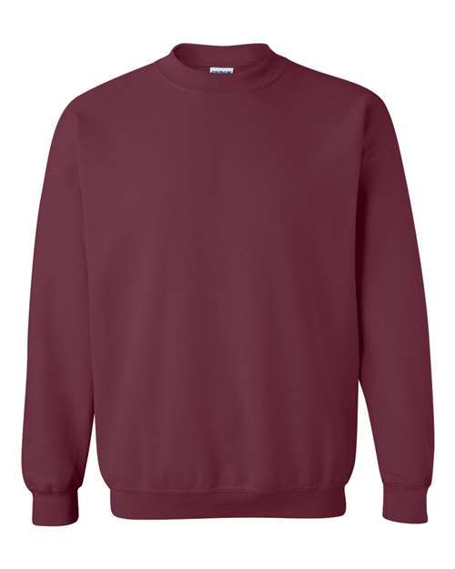 Gildan Heavy Blend™ Crewneck Sweatshirt 18000 Maroon Custom Embroidered Business Logo