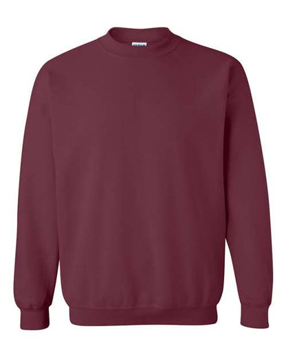 Gildan Heavy Blend™ Crewneck Sweatshirt 18000 Maroon Custom Embroidered Business Logo