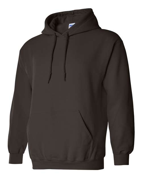Gildan Heavy Blend™ Hooded Sweatshirt 18500 Dark Chocolate Custom Embroidered Business Logo