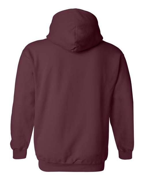 Gildan Heavy Blend™ Hooded Sweatshirt 18500 Maroon Custom Embroidered Business Logo