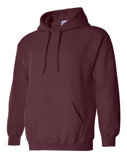 Gildan Heavy Blend™ Hooded Sweatshirt 18500 Maroon Custom Embroidered Business Logo