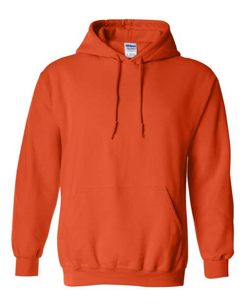 Gildan Heavy Blend™ Hooded Sweatshirt 18500 Orange Custom Embroidered Business Logo