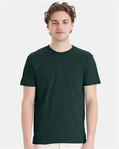Custom Embroidered  Hanes Perfect-T T-Shirt 4980 Deep Forest