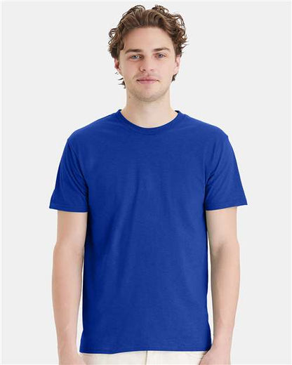 Custom Embroidered  Hanes Perfect-T T-Shirt 4980 Deep Royal