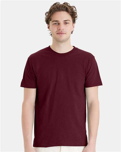 Custom Embroidered  Hanes Perfect-T T-Shirt 4980 Maroon
