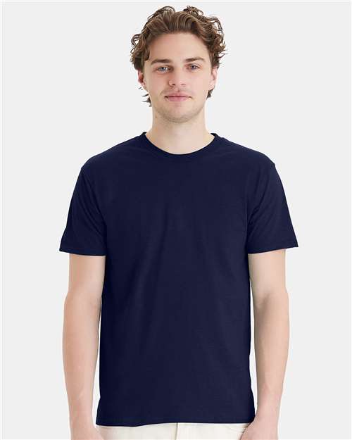 Custom Embroidered  Hanes Perfect-T T-Shirt 4980 Navy