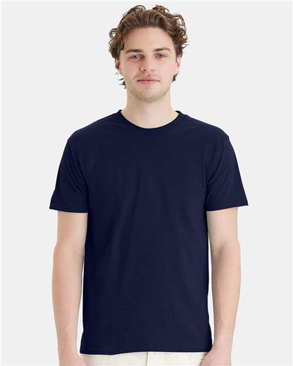 Custom Embroidered  Hanes Perfect-T T-Shirt 4980 Navy