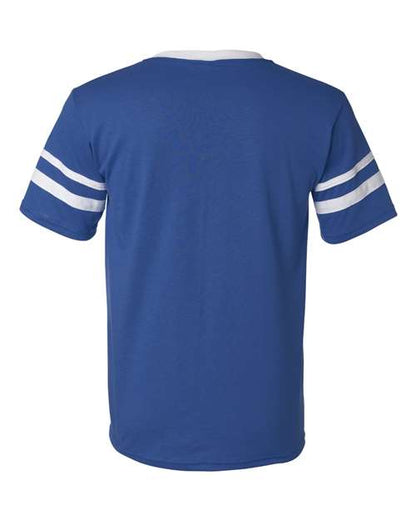 Augusta Sportswear V-Neck Jersey with Striped Sleeves 360 Royal/ White