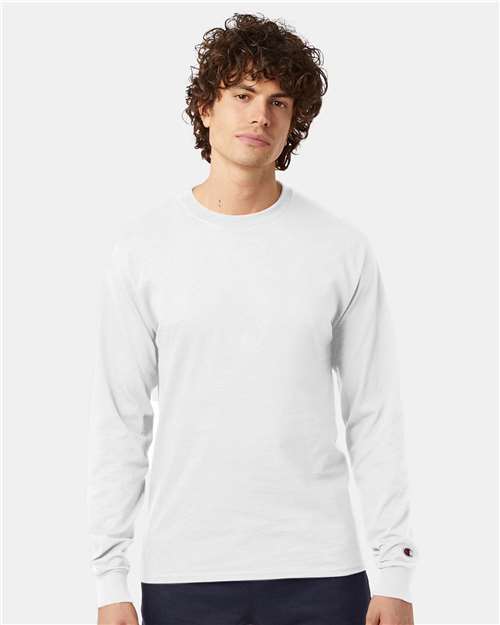 Custom Embroidered  Champion Long Sleeve T-Shirt CC8C  