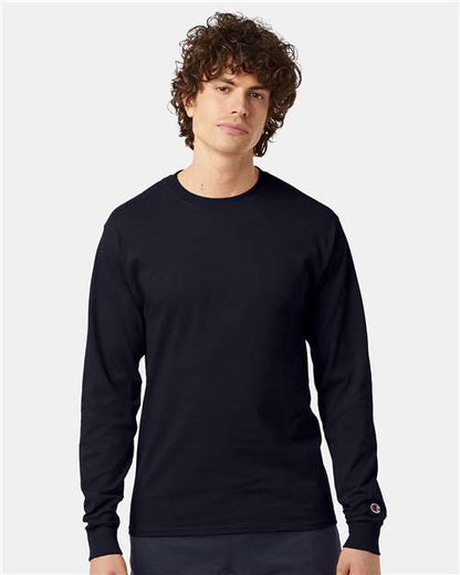 Custom Embroidered  Champion Long Sleeve T-Shirt CC8C  