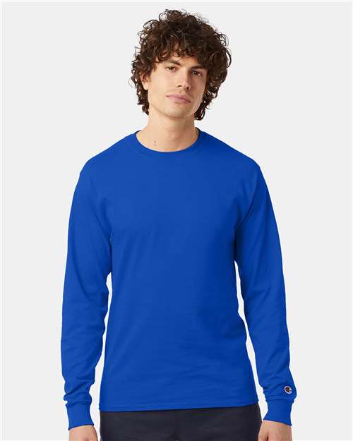 Custom Embroidered  Champion Long Sleeve T-Shirt CC8C  