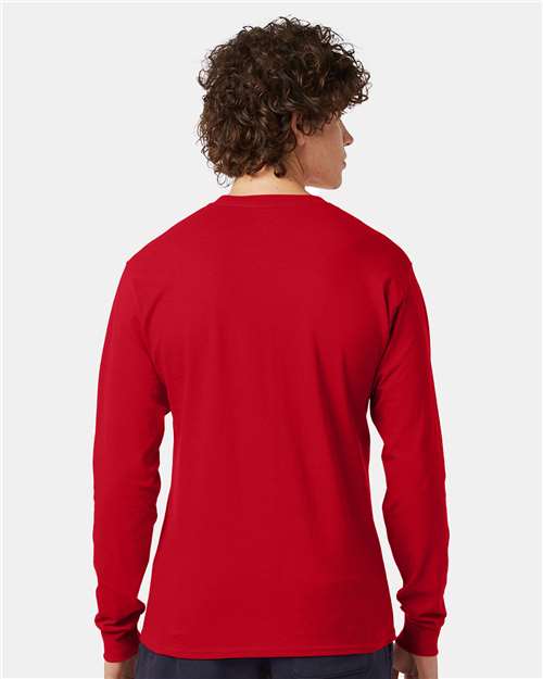 Champion Long Sleeve T-Shirt CC8C Custom Embroidered Business Logo