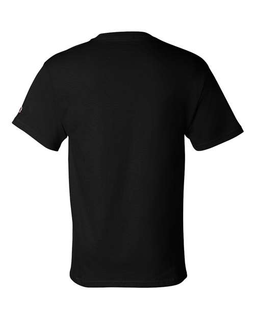 Champion Short Sleeve T-Shirt T425 Black Custom Embroidered Business Logo