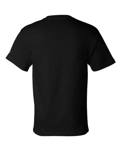 Champion Short Sleeve T-Shirt T425 Black Custom Embroidered Business Logo