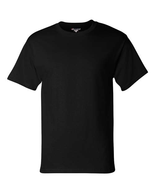 Champion Short Sleeve T-Shirt T425 Black Custom Embroidered Business Logo