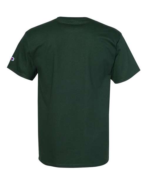 Champion Short Sleeve T-Shirt T425 Dark Green Custom Embroidered Business Logo